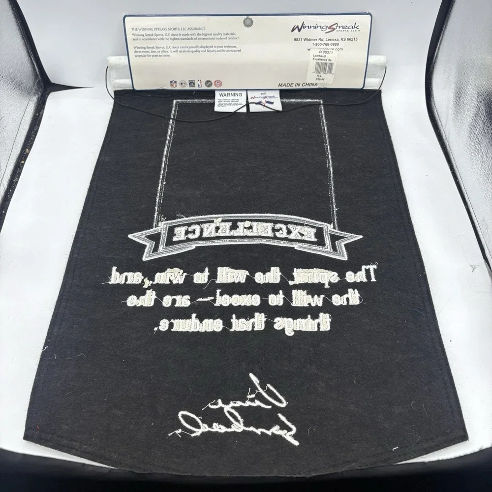 Vince Lombardi Stadium Collection Excellence Wool Banner‎ Green Bay Packers
